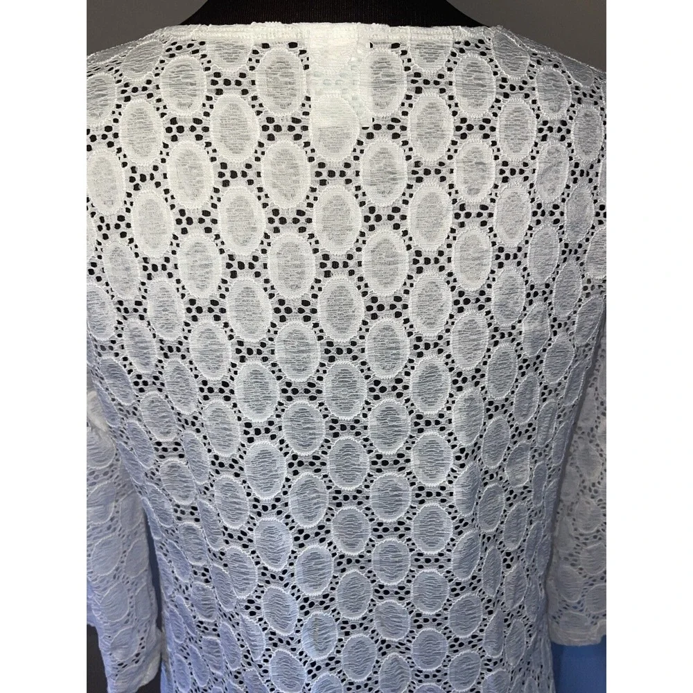 Kona Sol Swim Cover‎ Up White Eyelet Womens Sz M - Picture 2 of 4